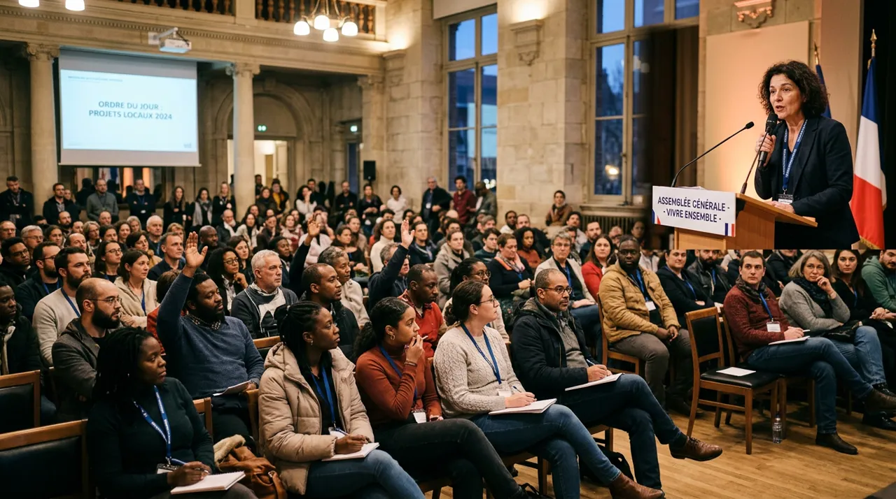 Assemblée citoyenne et débat participatif en salle polyvalente